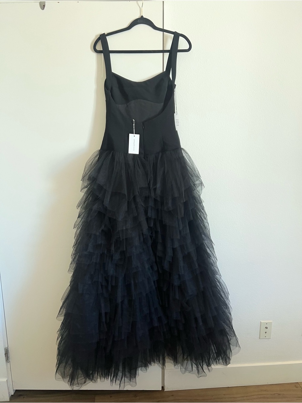 NWT! Lovers and Friends Bowie Gown in Black - Picture 6 of 6